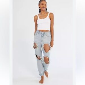 BDG Urban Outfitters Mom High Rise Jeans Distressed Vintage Wash Denim size 26